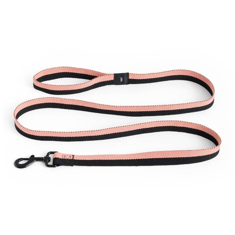 Flat Dog Leash in pink and black