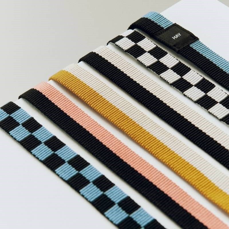 Flat Dog Leash in blue and black check