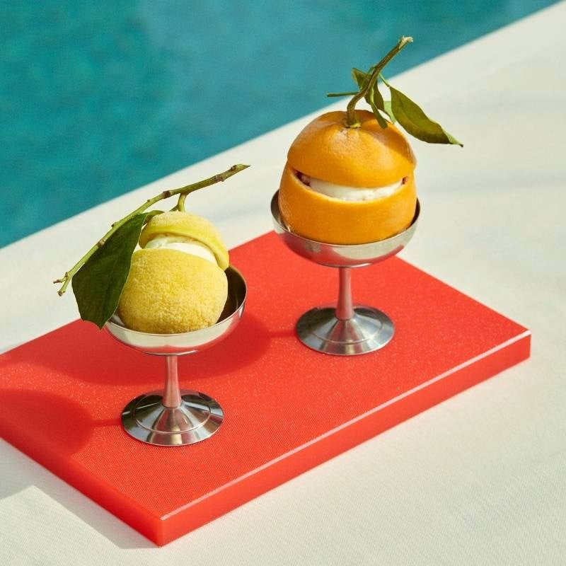 Slice Chopping Board in red