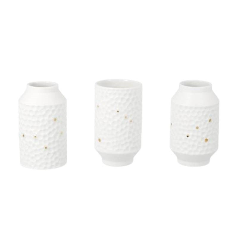 Constellations Set of 3 Christmas Porcelain Mini Vases