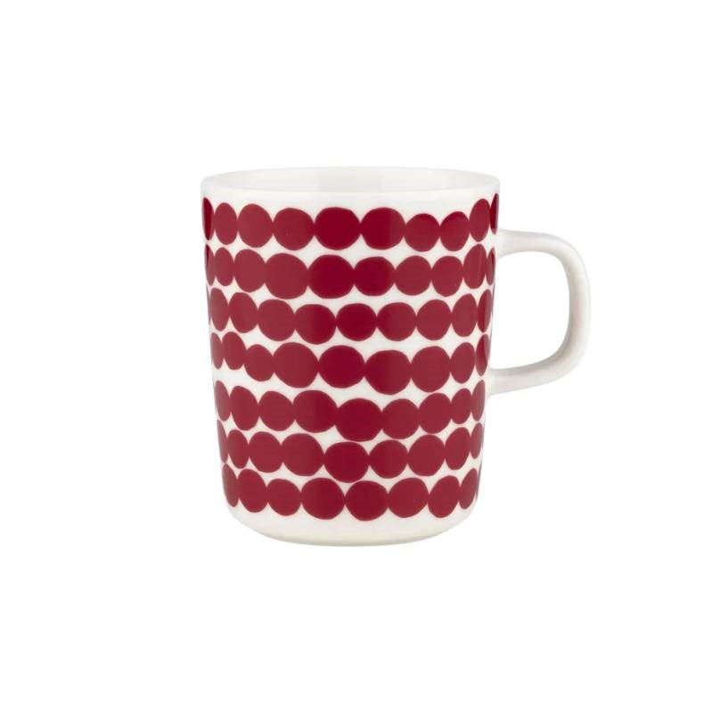 Rasymatto Mug 250ml in dark red, off white