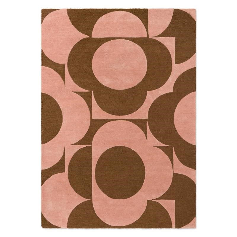 Prism Flower Rug in pink, terracotta