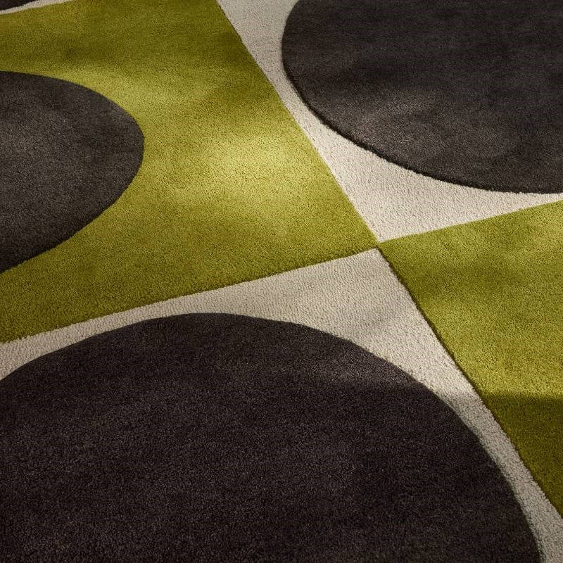 Spot Square Rug in walnut, lichen