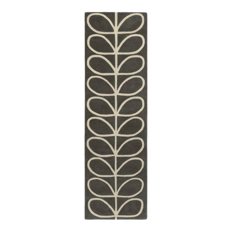 Linear Stem Rug Runner in slate