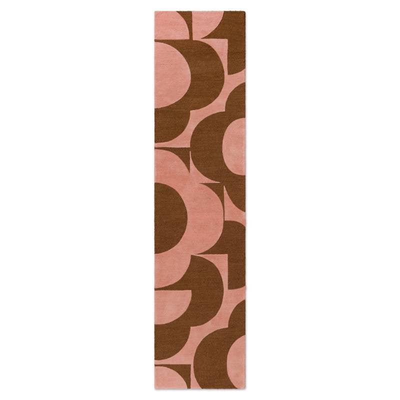 Prism Flower Rug Runner in pink, terracotta