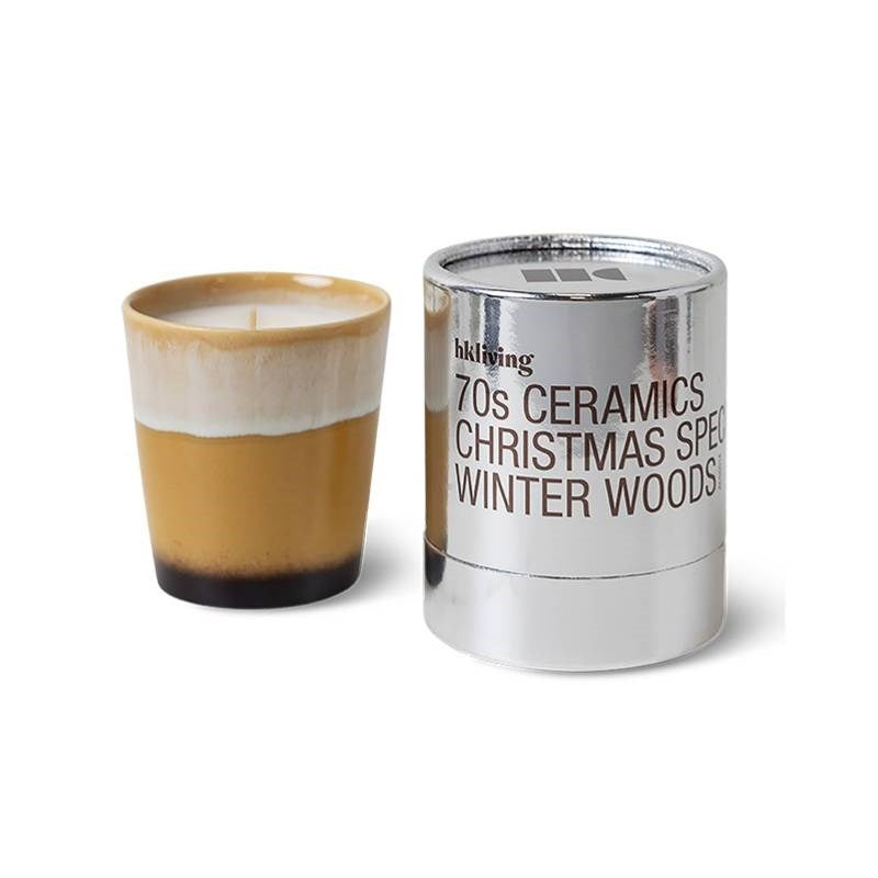 70's Ceramics Winter Woods Scented Candle and Coffee Mug