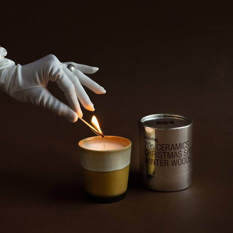 70's Ceramics Winter Woods Scented Candle and Coffee Mug