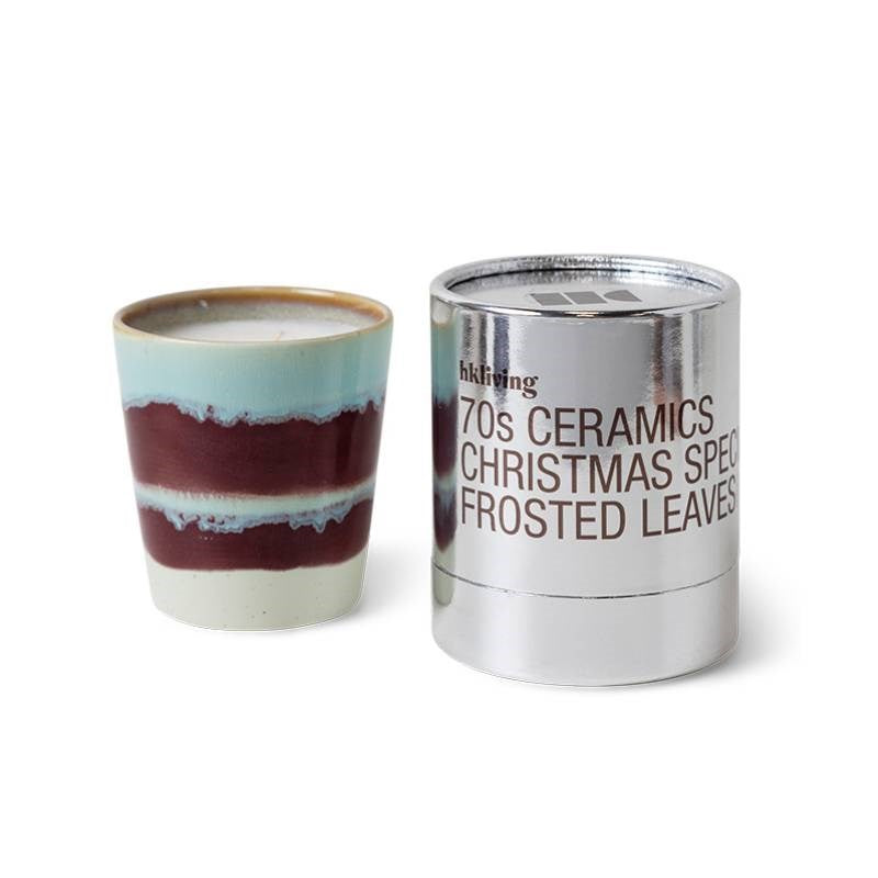 70's Ceramics Frosted Leaves Scented Candle and Coffee Mug