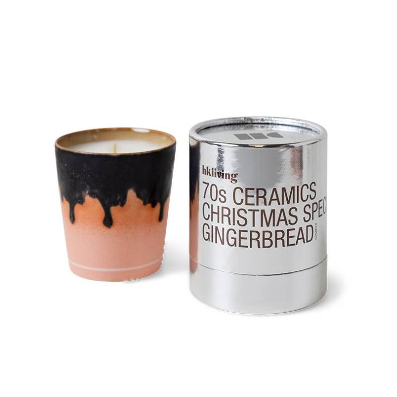 70's Ceramics Gingerbread Scented Candle and Coffee Mug