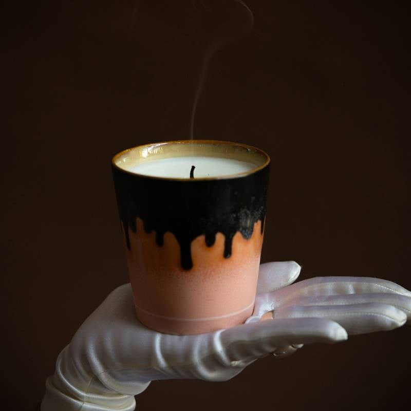 70's Ceramics Gingerbread Scented Candle and Coffee Mug