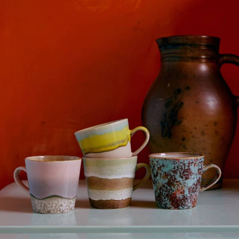 70's Ceramics Americano Mug 270ml set of 4 in rococo