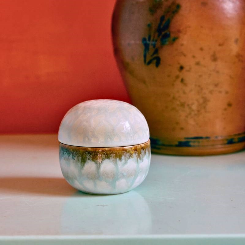 70's Ceramics Sugar Pot in petal