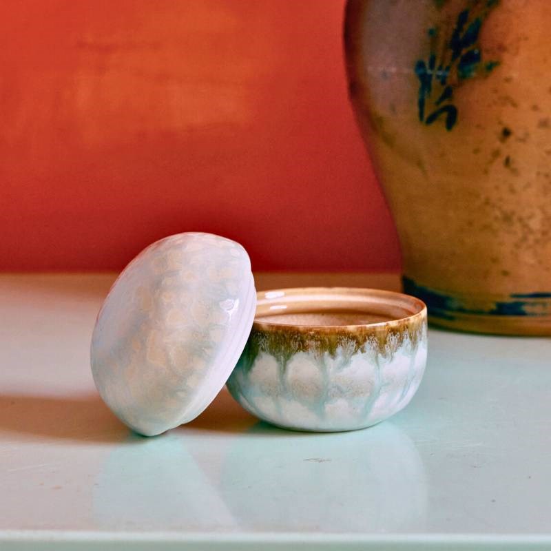 70's Ceramics Sugar Pot in petal