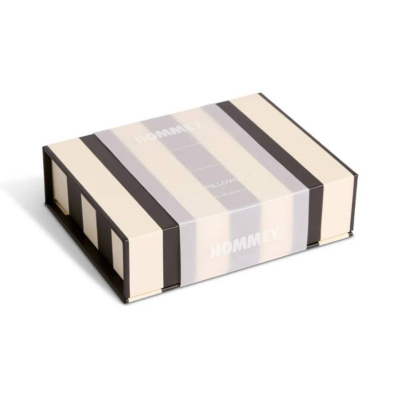 Silk Pillowcase in vanilla bean stripes