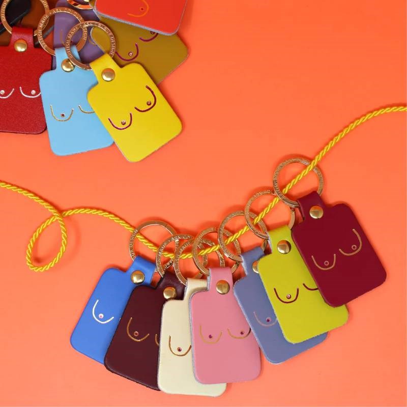 Boobs Key Fob in cream