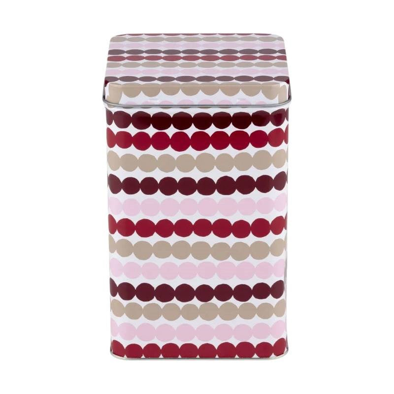 Rasymatto Tin Box in dark red, multi