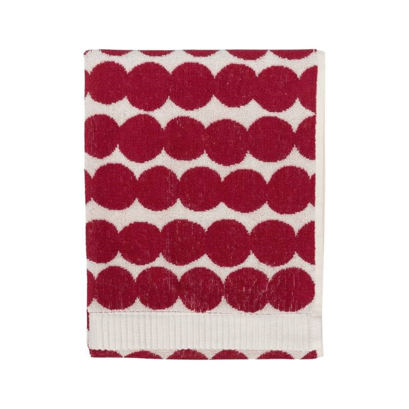 Rasymatto Hand Towel 50x70cm in dark red, off white