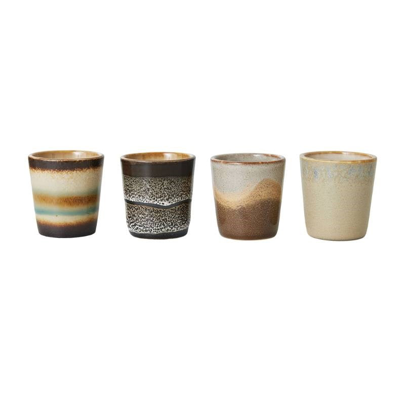 70's Ceramics Egg Cups, set of 4 in granite