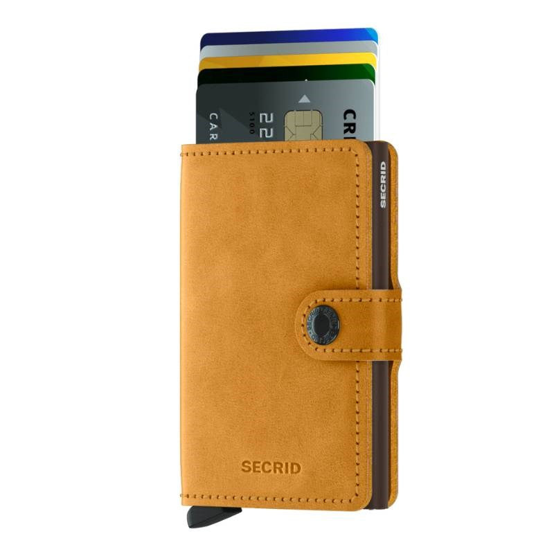 Secrid Miniwallet, vintage, in ochre
