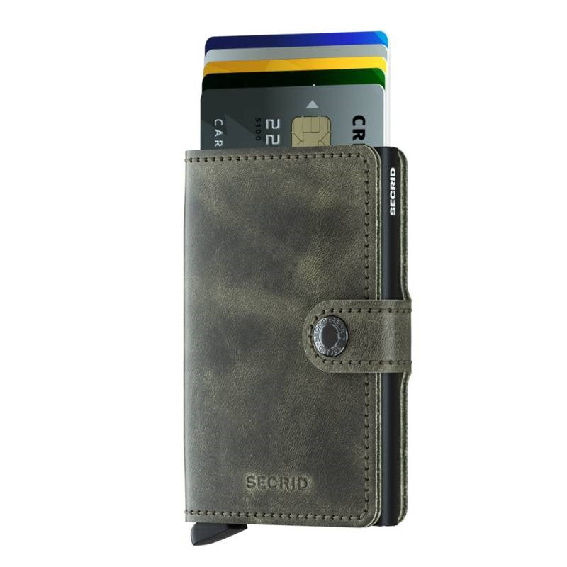 Secrid Miniwallet, vintage, in olive black