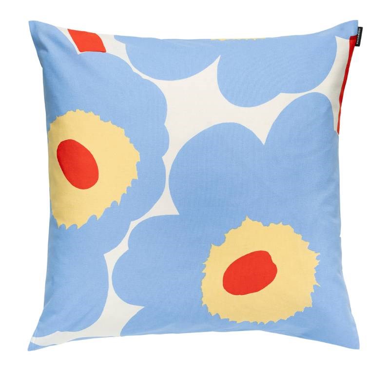 Unikko Cushion Cover 50cm in white, light blue, orange red, melon