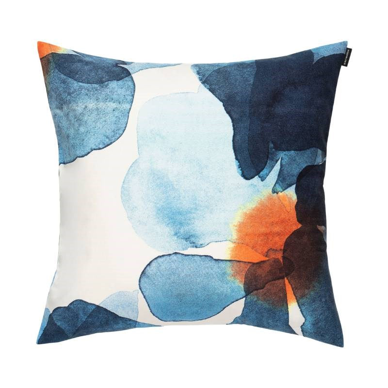 Valssi Cushion Cover 50cm in white, dark blue, orange