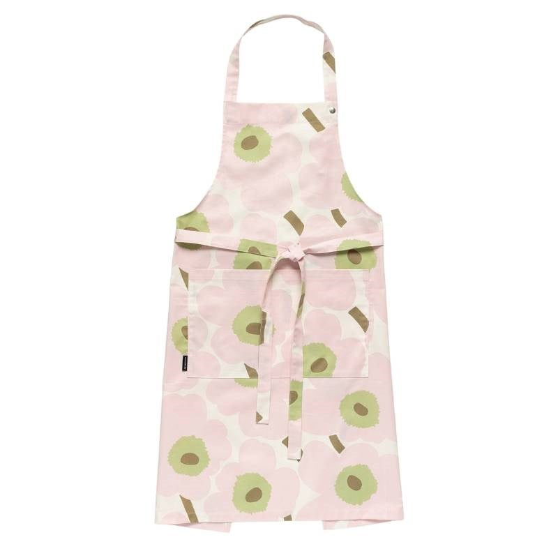 Pieni Unikko Apron in off white, pink, pear, sand