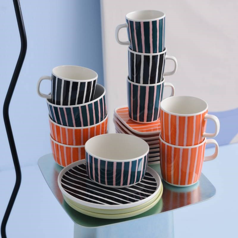 Piccolo Bowl 500ml in white, pink, orange