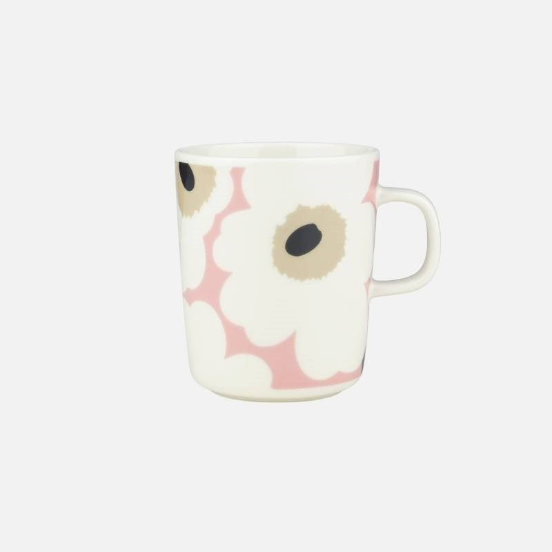 Unikko Mug 250ml in off white, pink, sand, charcoal