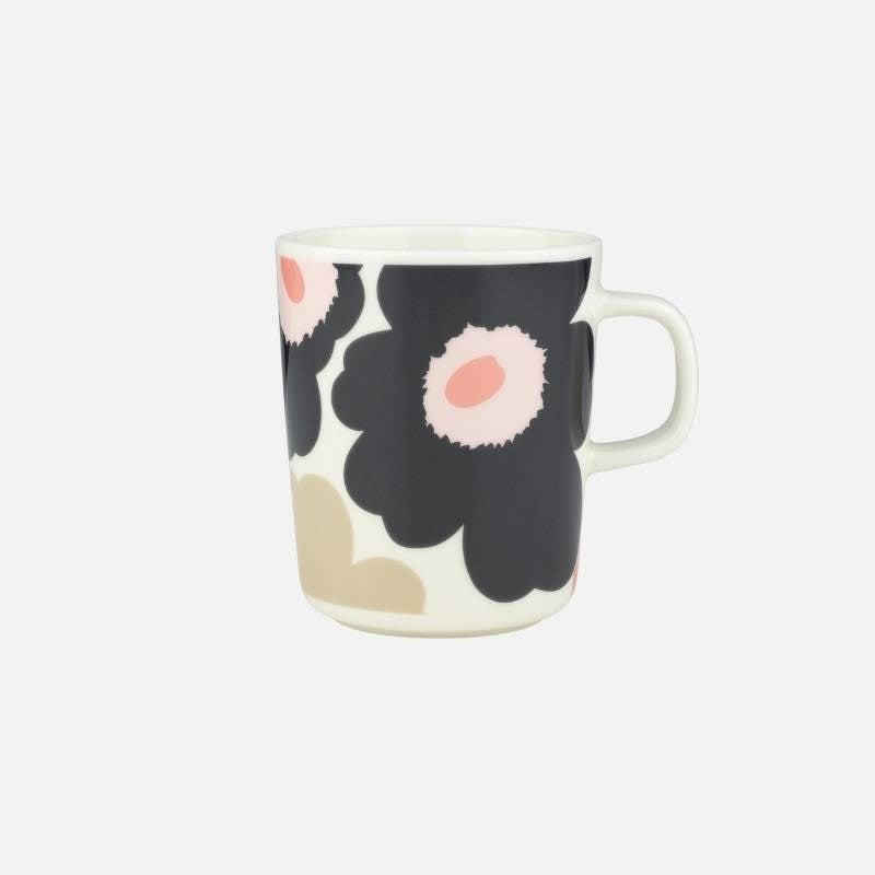 Unikko Mug 250ml in off white, charcoal, sand, pink