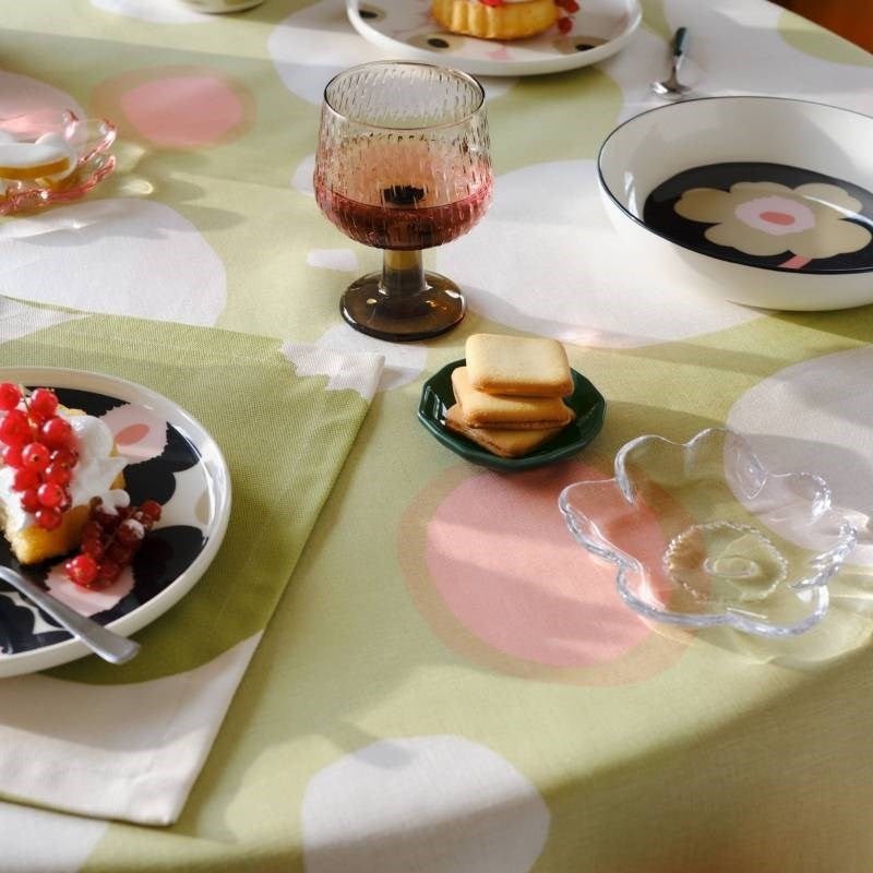 Unikko Deep plate 20.5cm in off white, charcoal, sand, pink