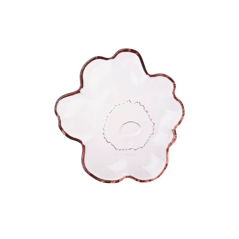 Unikko Glass plate 13cm in pink