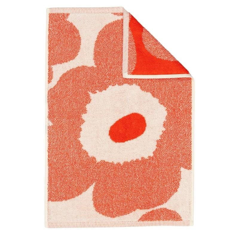 Unikko Guest Towel 32x50cm in off white, orange red