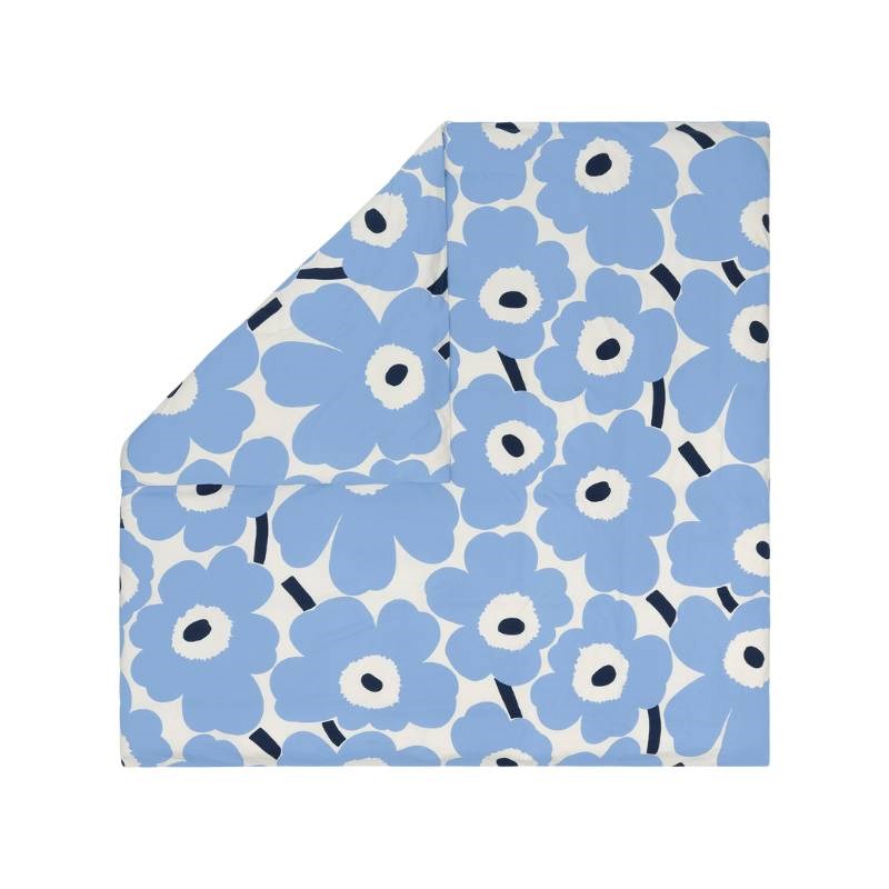 Unikko Jersey Jersey Duvet Cover in off white, light blue, navy