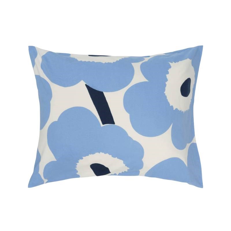 Unikko Jersey Jersey Pillow Case 50x70/75cm in off white, light blue, navy