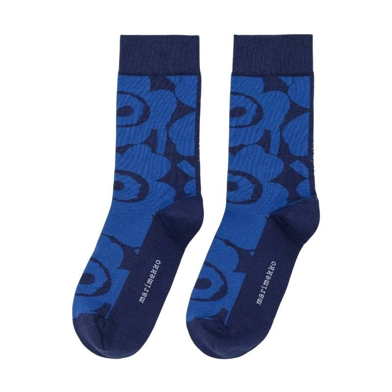 Kasvaa Unikko Kioski Socks in blue, black