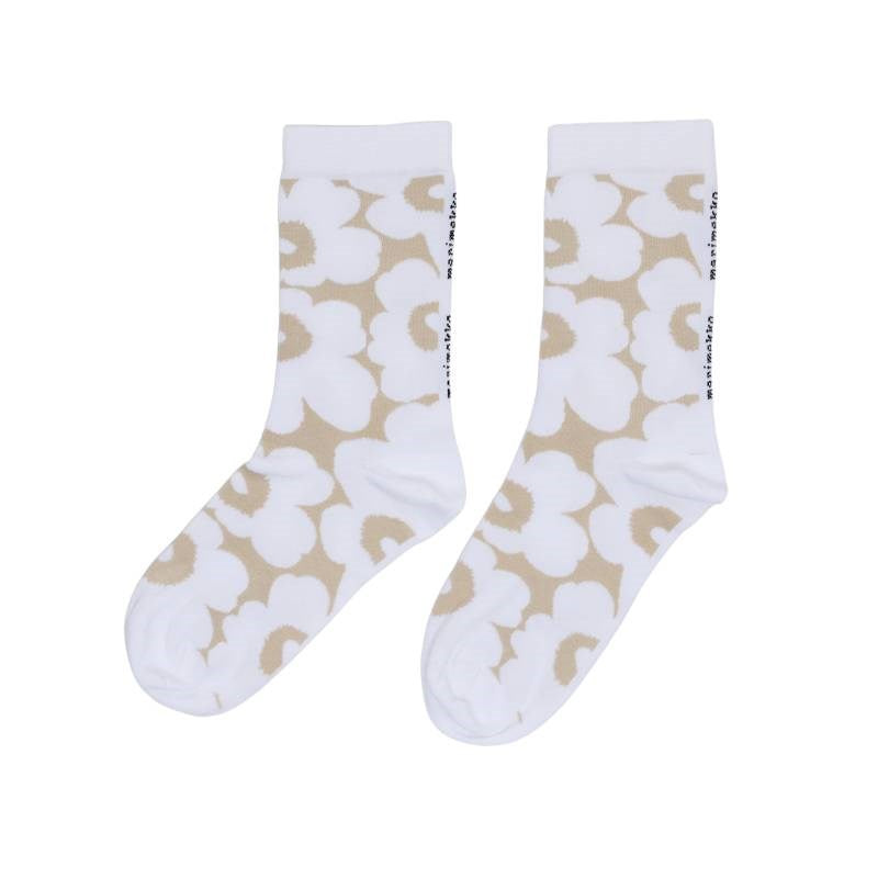 Linjaus Unikko Socks in white, off white