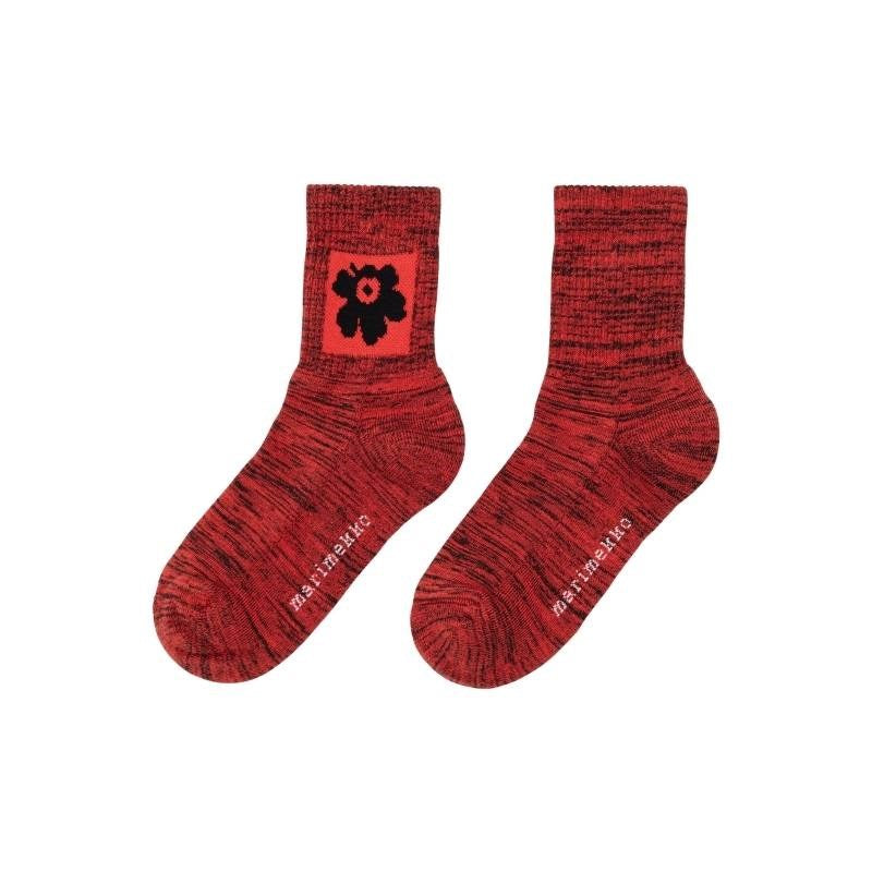 Puikea Unikko Kioski Socks in red, black