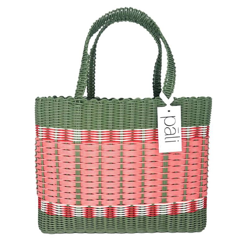 Mira Stripe Bag, large, in khaki