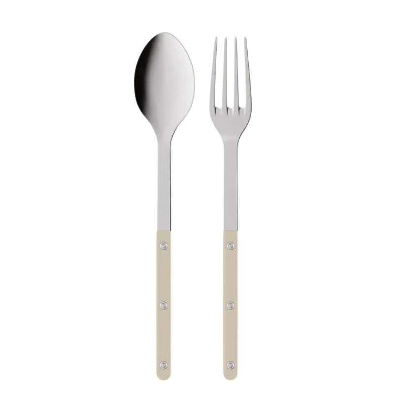 Bistrot Solid Two Piece Serving Set in light khaki