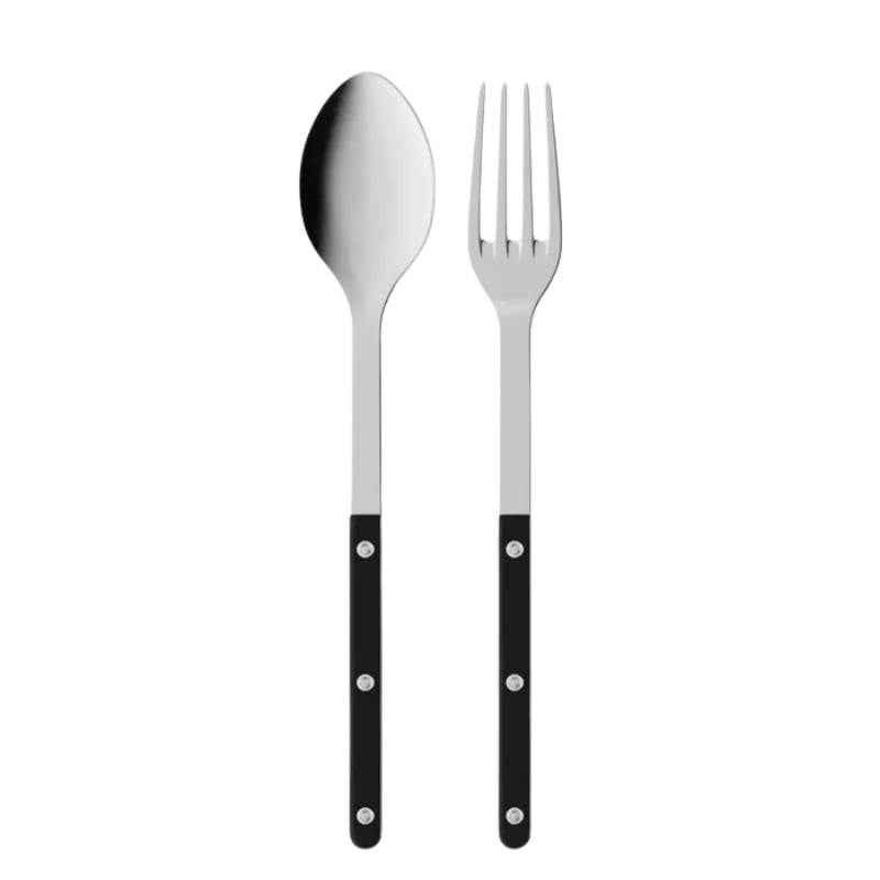 Bistrot Solid Two Piece Serving Set in black