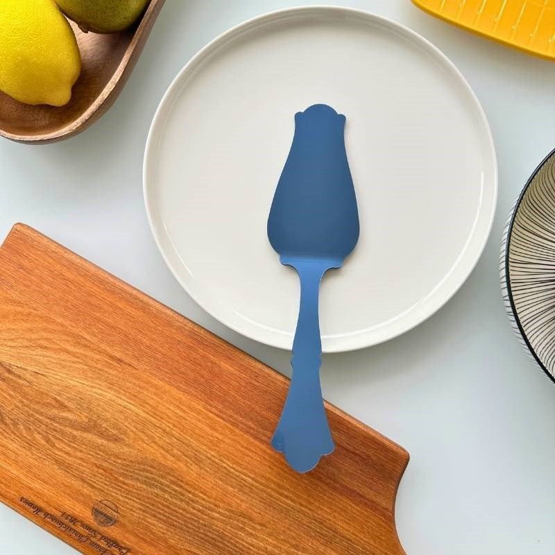 Honorine Tart Server in steel blue