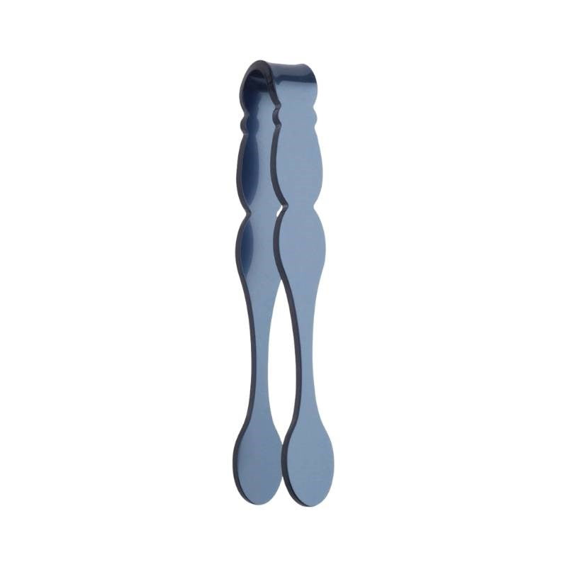 Honorine Tongs, small, in steel blue