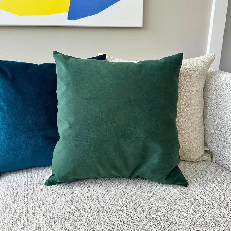 Plush Velvet Cushion Cover 50cm in forest