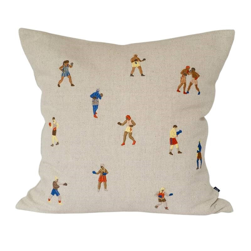 Boxers Embroidered Cushion Cover 48cm