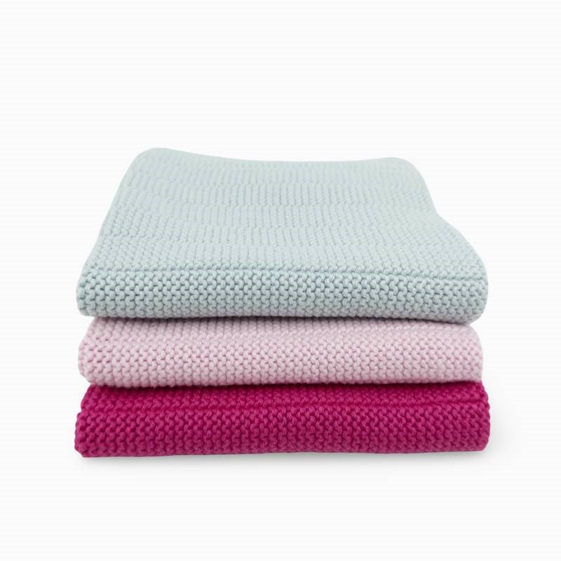 Confetti Organic Knitted Dishcloths - set of 3