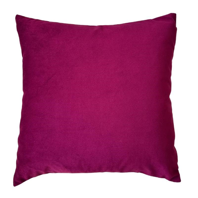 Plush Velvet Cushion Cover 50cm in beetroot
