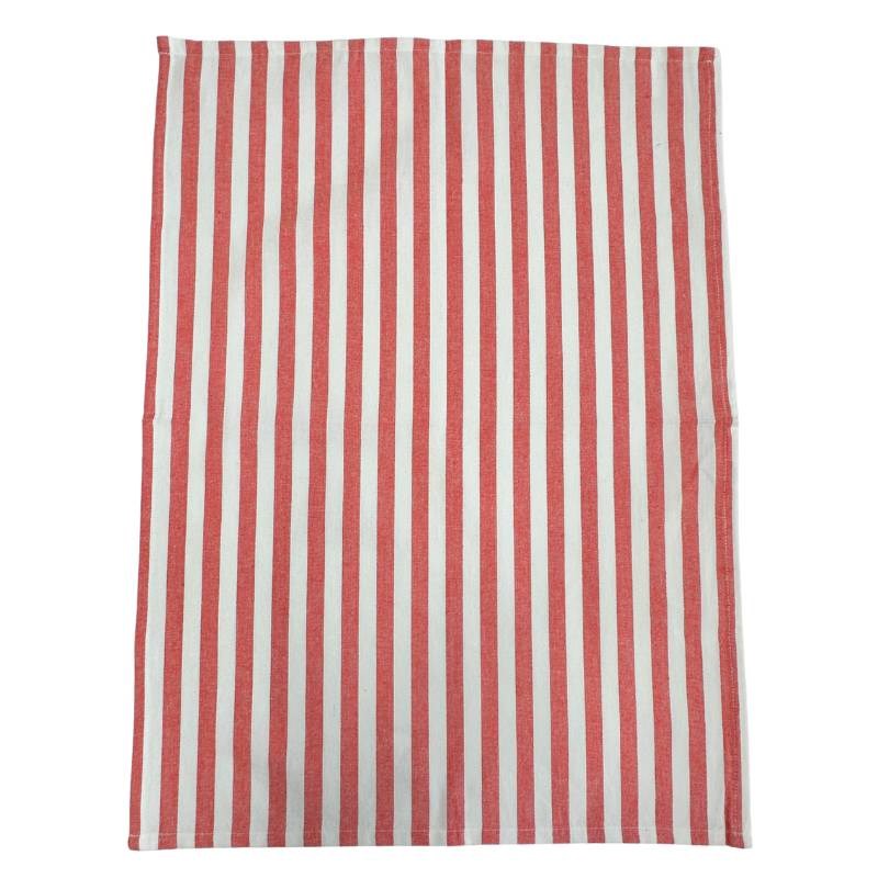 Red and White Stripe Tea Towel