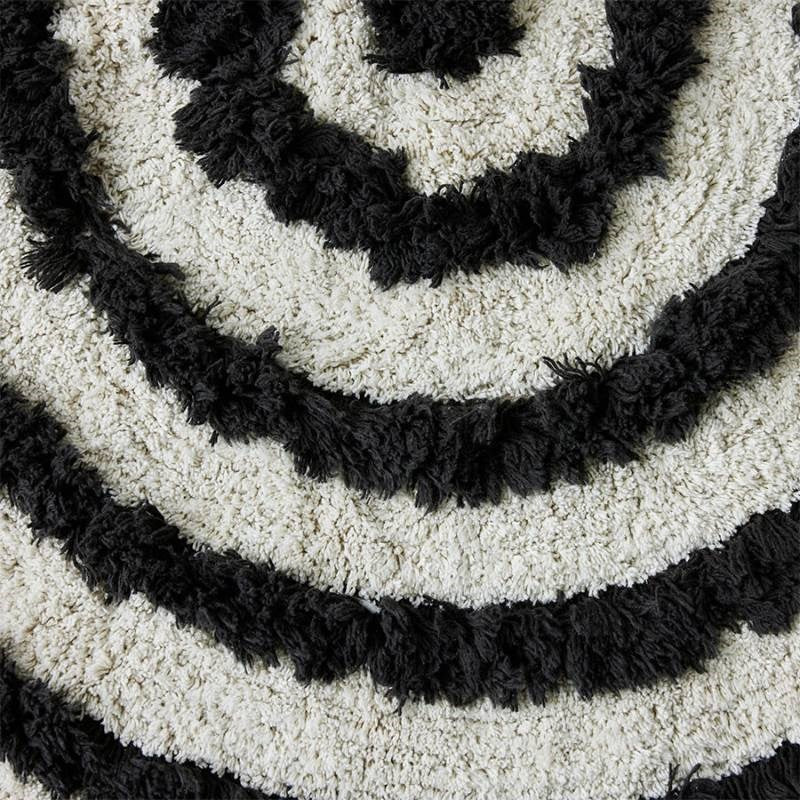 Round Bath Mat in monochrome, 120cm