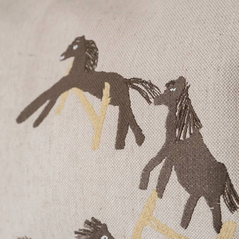 Jumping Horse Embroidered Cushion Cover 60x40cm